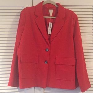NWT Chico’s Red Modern Blazer Chinese Red 3